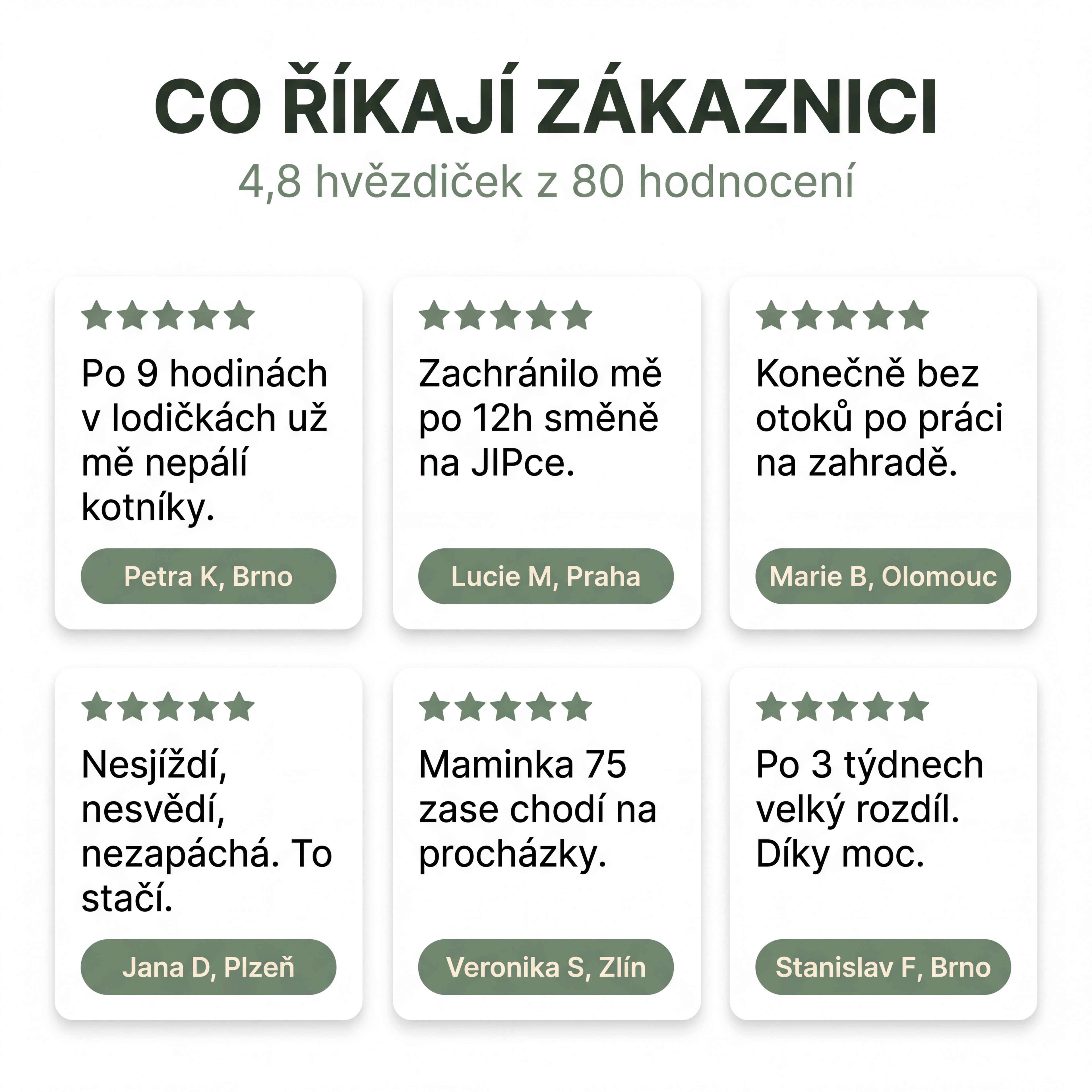 Bambusové návleky pro těžké nohy