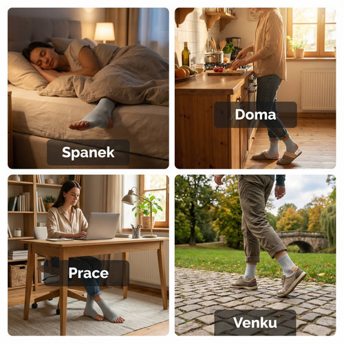 Bambusové kompresní návleky na chodidla